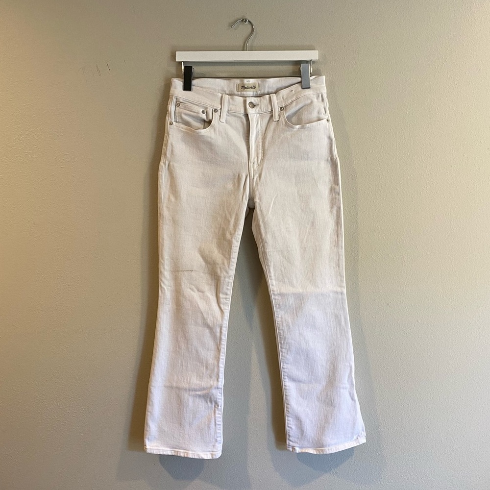 Madewell White Kick Out Crop Jeans Size 29 Minimalist Capsule